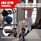 TOPSELLER! Profihantel Premium Line Hantelbank – Beinhalterung für Bauchtraining, bis 550 kg belastbar, hochwertiges 5,5 cm dickes Polster, einfacher Aufbau, sicheres Verstellsystem, inklusive dem neuen 24-seitigen Trainingsratgeber mit 33 Übungsbeispielen und Einsteiger-Trainingsplan - 5