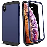 BENTOBEN iPhone Xs Max Cases, Shockproof 3 in 1 Hybrid Slim Hard PC Flexible TPU Protective Phone Case Cover for iPhone Xs Max 6.5'' 2018, Navy Blue