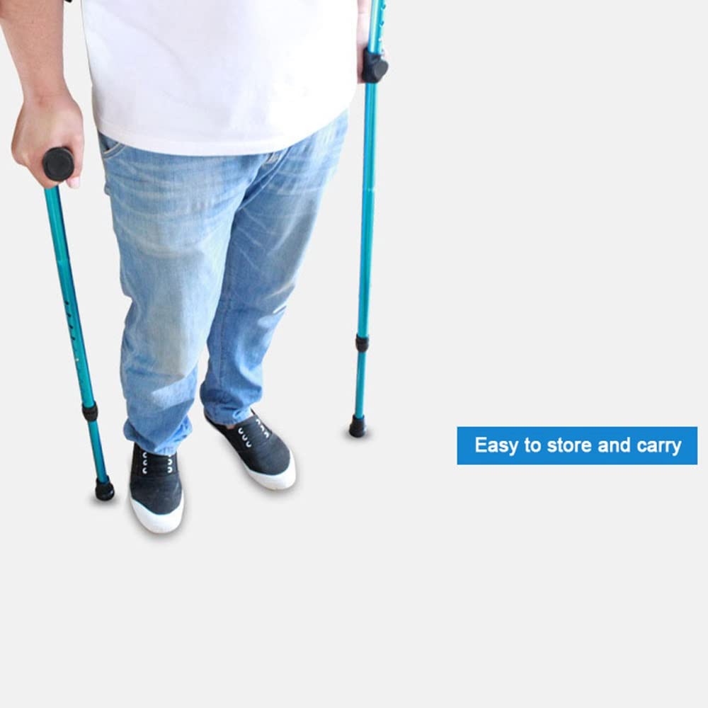 KADEUX Muleta De Antebrazo Muletas Plegables, Muletas para Adultos/jóvenes, Muletas De Antebrazo Andador Ajustable, Bastón De Aleación De Aluminio, Ligero