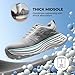 NORTIV 8 Women's Walking Shoes Cushion Running Tennis Shoes ActiveFloat Non-Slip Comfortable Breathable Workout Gym Sports Athletic Fashion Sneakers,Size 7.5,Grey,SNWS245W
