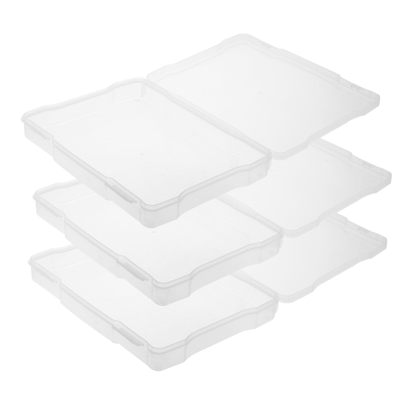 CIYODO 3pcs Boxes Photo Box Tabletop Decor Picture Storage Greeting Card Organizer Photo Storage Containers Scrapbooking Storage Bead Container Cards Household Photo Case Transparent Pp