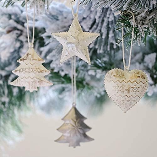 Valery Madelyn 24pcs Frozen Winter Cream Christmas Tree Decorations, Metal Christmas Jingle Bells - Image 3