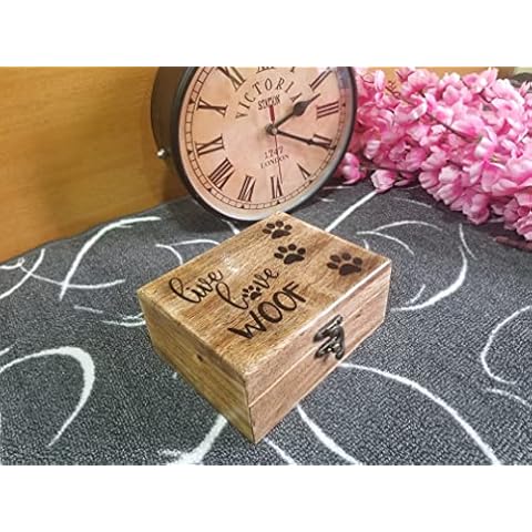 RK Collections Dog Lover Jewelry Trinket Keepsake Box. Perfect Gifts for Paw Lovers and Home Decor (WOOF) Cover
