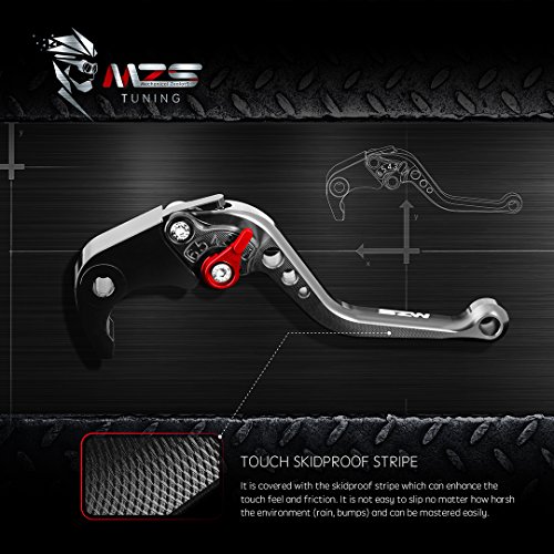 Image of MZS Black Motorcycle Brake Clutch Levers Short Adjustable CNC Set