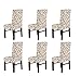 Produktbild HMwish Stretch Stuhlhussen Stretch Stuhlbezug 6er Set Stuhlhusse (Beige Gelb)