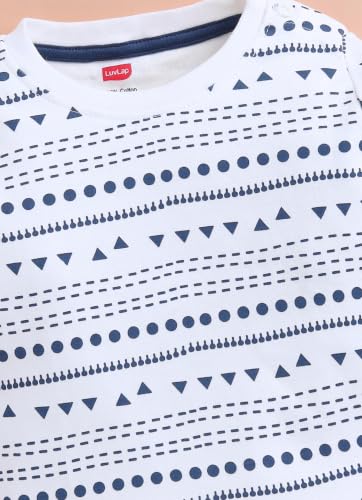 Image of LuvLap Baby Boys Regular Fit 100% Cotton Full Sleeves Boys T-Shirt Set Pack of 4