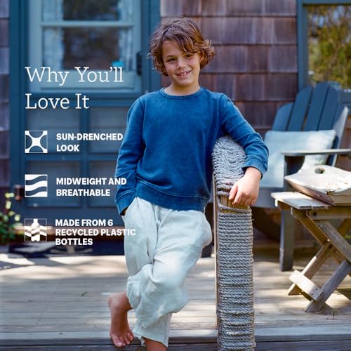 Fair Harbor Kids The Saltaire Crewneck –– Kids's Relaxed Long Sleeve Sweatshirt –– Incredibly Lightweight and Breathable2