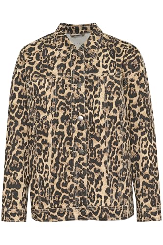 Veste en jean imprimée casual fit longueur hanches