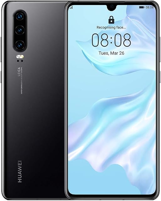 Huawei P30 ELE-L09 4G Smartphone 6GB RAM 128GB Unlocked - Midnight Black A (Renewed)
