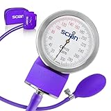 SCIAN Blutdruckmessgerät Manuelle mit europäischer Blutdruckmanschette (22-42 cm) und D-Ring, inklusive Tragetasche für Krankenpfleger, Ärzte, Senioren, Erwachsene, Lila