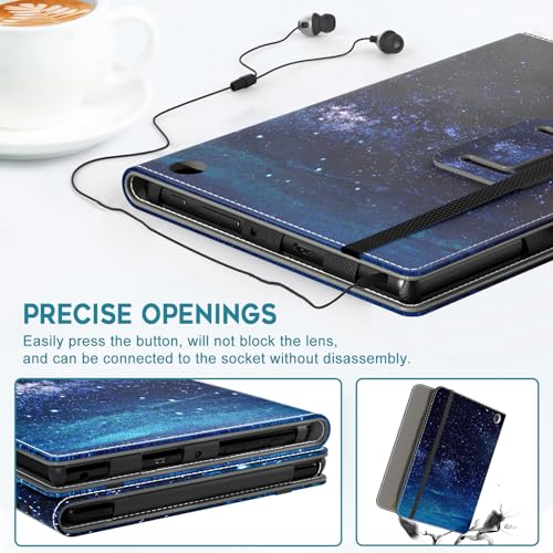 VORI Case for All-New Amazon Kindle Fire HD 10 Tablet and Fire HD 10 Plus (13th/11th Generation 2023/2021 Release) 10.1" - Slim Folding Stand Folio Cover with Auto Wake/Sleep & Hand Strap, Galaxy by VORI - Image 5