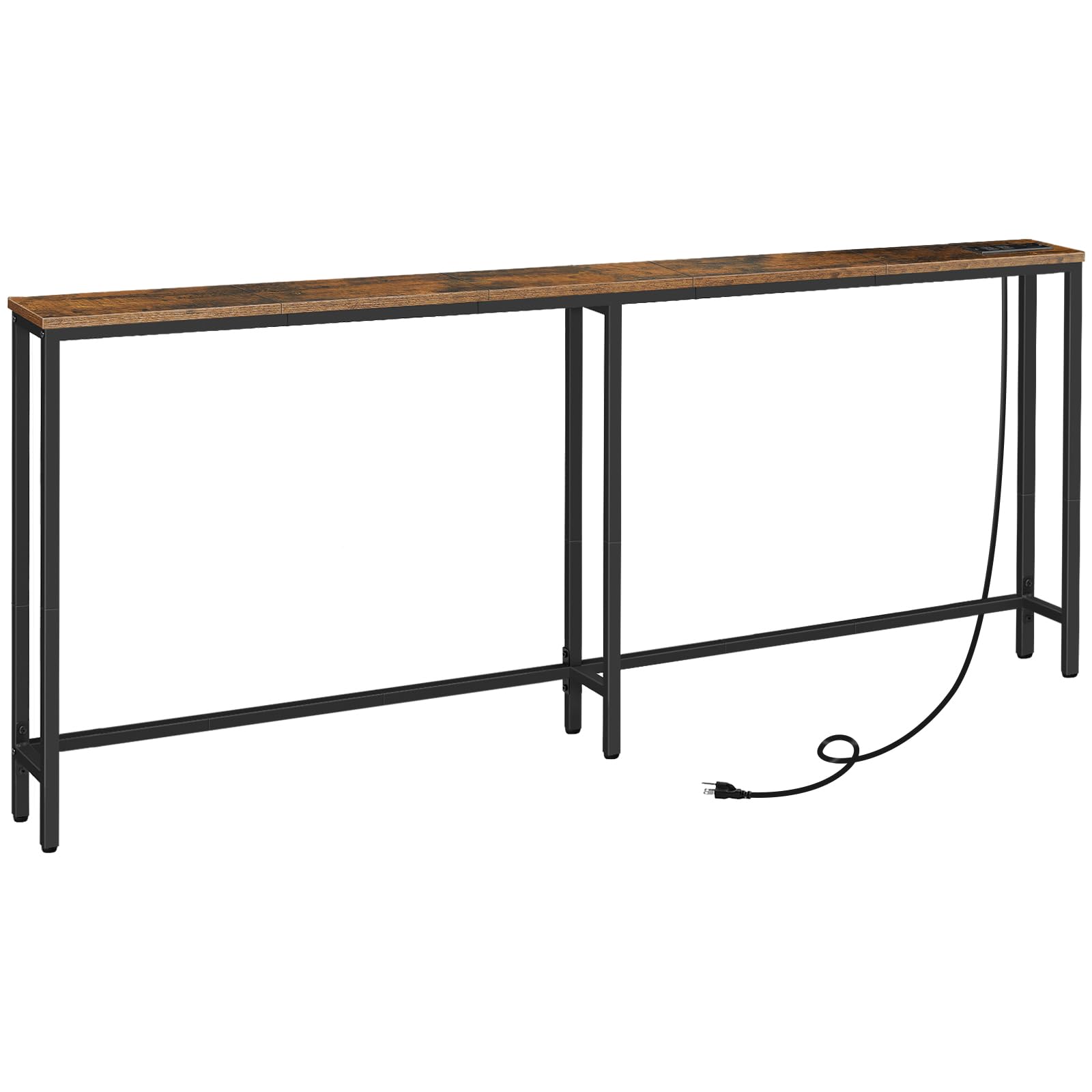 Condition photo showing New/Like New for hoobro 78.7" narrow console table with charging station, 5.9" slim sofa table behind couch, 2 ac outlets & usb-c ports, long entryway tables for small spaces, livingroom, rustic brown bf205uxg01g1