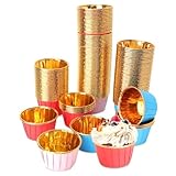 TMZELOA Papier Muffinförmchen 150 Stück Cupcake Muffin Förmchen aus Aluminiumfolie Backförmchen Papierförmchen Cupcake Förmchen für Party muffinform papier Backen muffin Cupcakes in Geburtstag