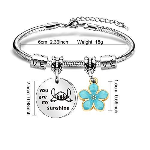 Maxforever Dames meisjessieraden, "You are My Sunshine" bedelarmband voor dochter, nichtje, meisjes - Image 3