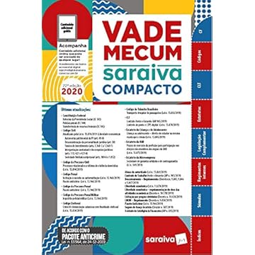 Capa do livro Vade Mecum Compacto - 22ª Ed. 2020