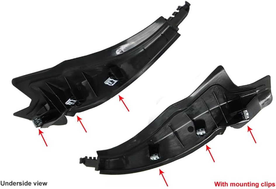 2-Pack, Left-and-Right, Lower Windshield Cowl-End-Cap Seals. Compatible with Dodge-Ram 2019 -to - 2025 2500/3500 Pick-Ups: Standard Cabs/Crew Cabs/Extended Crew Cabs, with 2 and 4-Doors