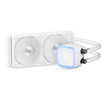 Ocypus Iota L24 WH 240mm AIO Liquid CPU Cooler with Temp Digital Display | Floating Visual ARGB Pump,TDP 280W,Fluid Dynamic Bearing Silent Fans,All-Metal Bracket,Water Cooling System for Intel & AMD
