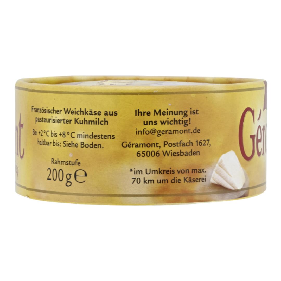 Géramont Weichkäse cremig-würzig – 200 g, 4er Pack | Französische Käsezubereitung aus Kuhmilch | Intensiver Geschmack & zarte Textur