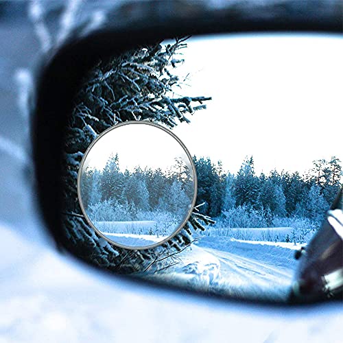 Image of 2Pcs Fan Shape Curved Blind Spot Mirror, Upgrade HD Glass Wide Angle Mirror, Frameless 360 Adjustable Convex Rear View Mirror for cars trucks
