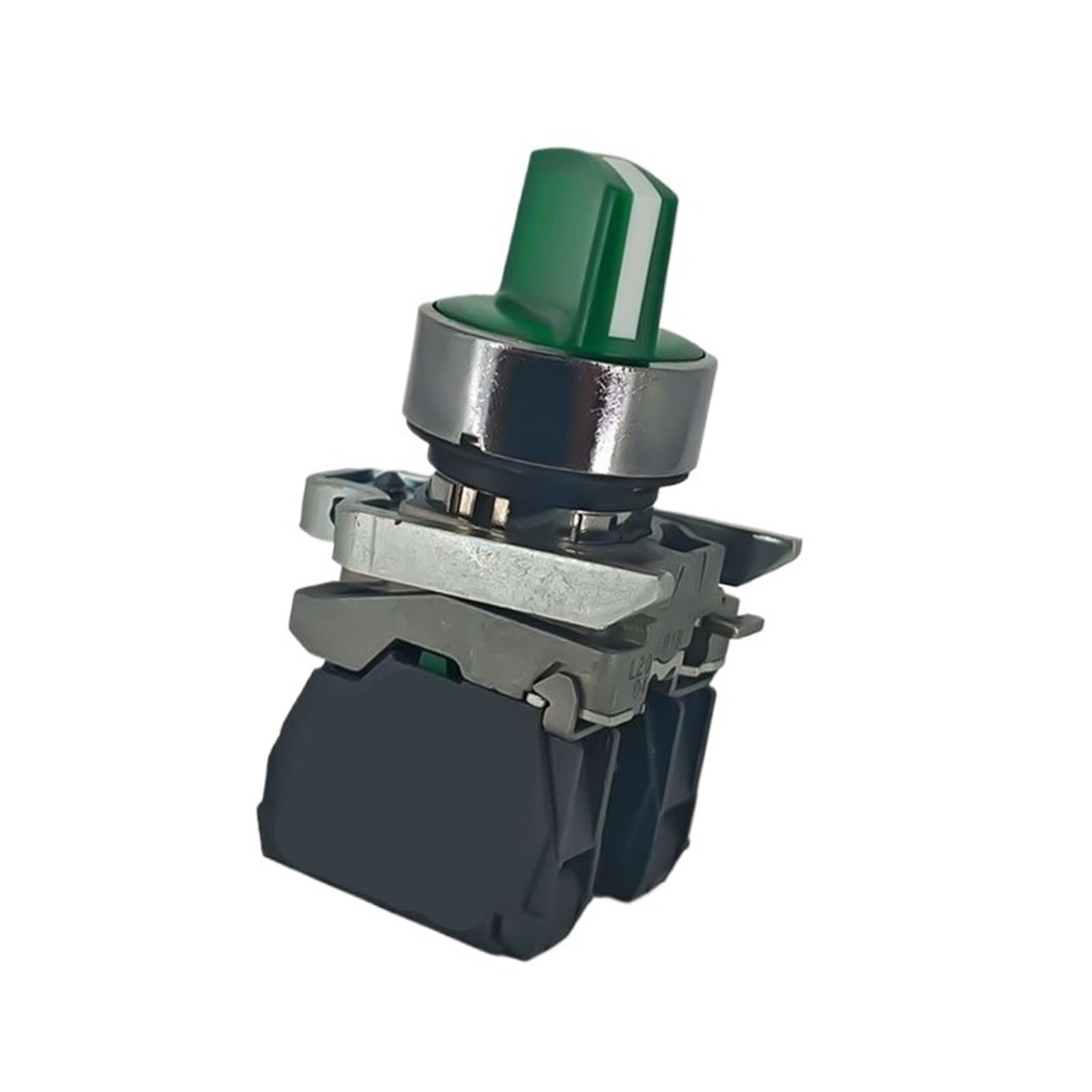 Selector switch XB4BK133M5 green three-position 1NO+1NC 220V Ø22 for industrial control