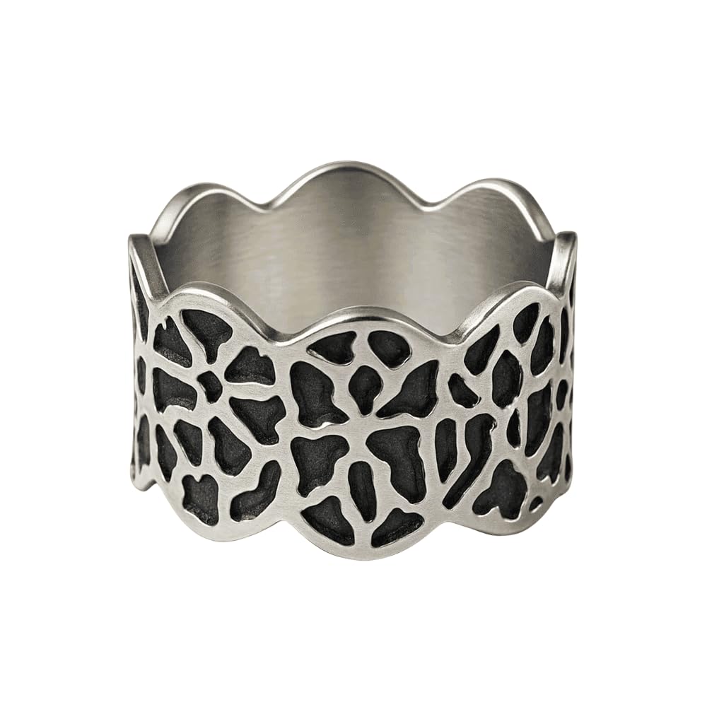 SHADOW CROWN RING - Pure Stainless Steel Men’s Steel-Plated Ring – Statement Luxury Jewelry (Size : 17-22-29)-image-36