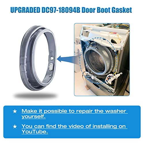 Upgraded Dc97-18094B Washer Door Seal Gasket Replacement For Samsung Washer Parts Wf42H5000Aw/A2, Wf42H5200Ap/A2, Wf42H5200Aw/A2,Rubber Oem Door Seal Replaces Ap5917067,Ps9606239,4000547,Eap9606239 #TOP5