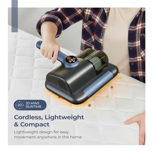 Image of Lifelong Cordless Mite Remover for Bed, Sofa & Cushions | Handheld Mattress Vacuum Cleaner with UV Sterilization, HEPA Filter & Strong Suction |Portable Dust & Allergen Remover for Home Cleaning