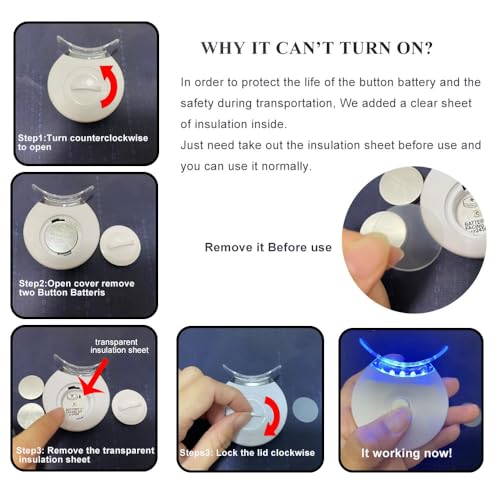 Image of Teeth Whitening Kit with 5 LED Light, 35% Carbamide Peroxide Gel Syringes+1 Desensitizing Gel, Timer Teeth Whitening Light Frendly for Sensitive Teeth