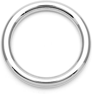 CRAFTMEMORE Oリング 強力メタル溶接 Oリング サークルループバックル 財布バッグ 襟 レザークラフト SCOG (2インチ シルバー) 4個