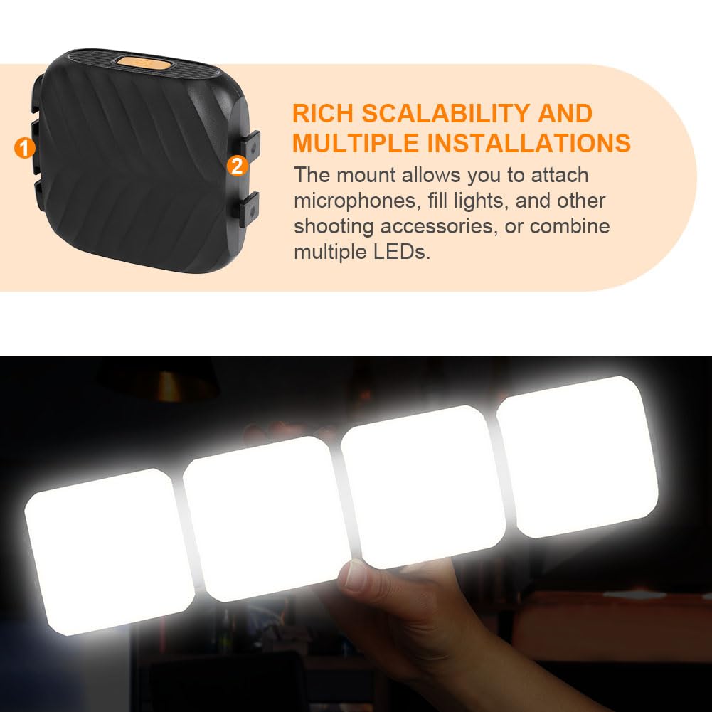 Luce Selfie Portatile Ricaricabile – 22 Modalità, 2500K-6000K, Batteria 1000mAh, Clip Per Telefono E Tablet