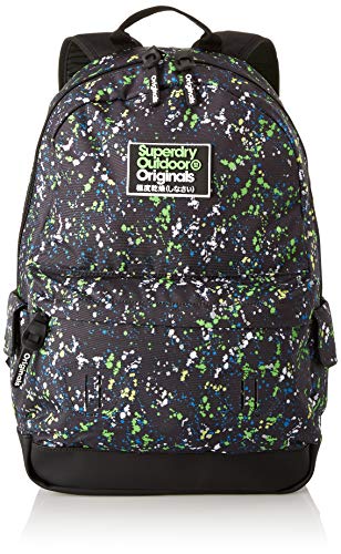 Superdry: Mini Splatter Montana  Mochilas Hombre  Negro  Black Green   30x45x15 cm  W