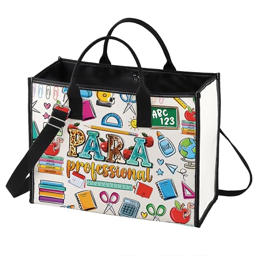 LEVLO Paraprofessional Cosmetic Makeup Bag Para Teacher Gift Paraprofessional Appreciation Zipper Pouch Bag Paraeducator Teacher Merch (Para LT)