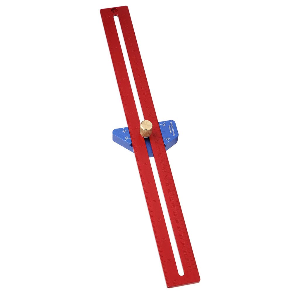 Righello per falegnameria YX400, strumento di misura in lega di alluminio per carpentieri, localizzatore di linee anodizzato con scala chiara per tracciature precise, righello da