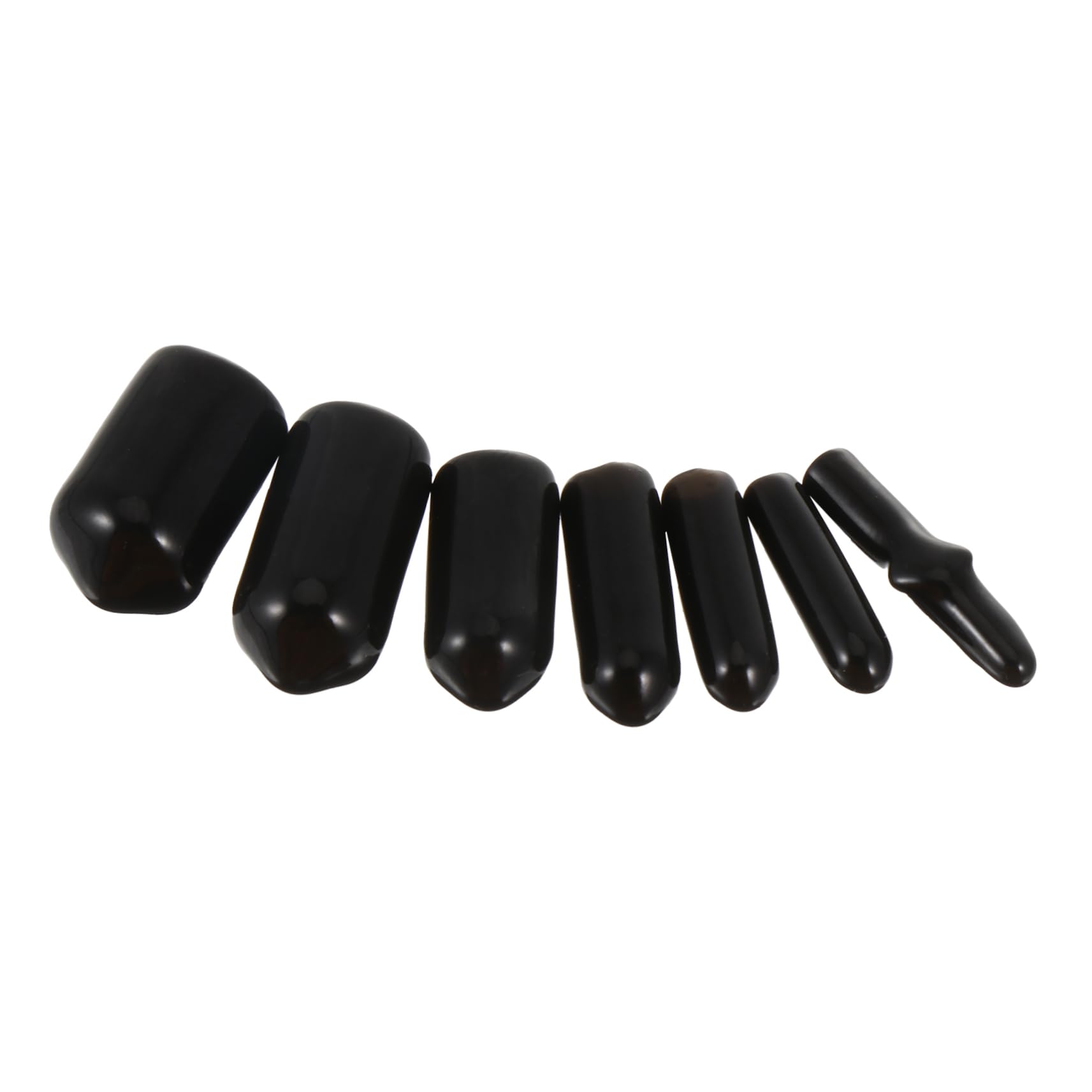 Cabilock 700pcs Rubber End Caps for Thread Protection Flexible Thread Protector Covers for Screws Bolts Tubing Easy to Install Black