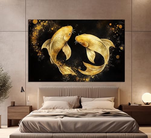 Art mural du zodiaque Poissons idéal pour décorer un salon contemporain