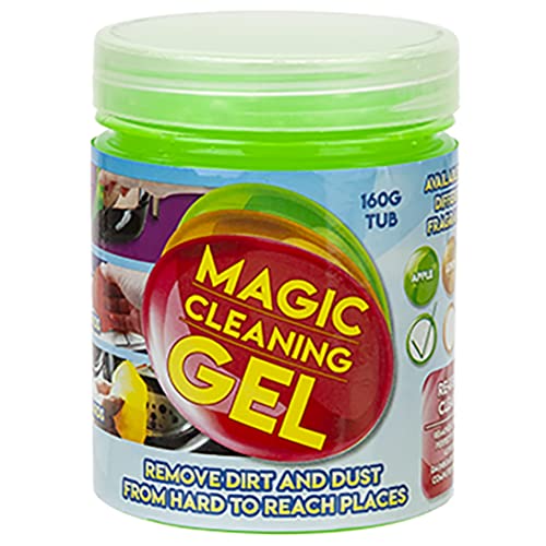 QDS Magic Cleaning Gel 160g Tub Car Vent Dashboard Computer Keyboard Cleaning Universal Dust Remover (Apple)