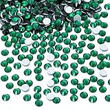 1440pcs SS16 4.0mm Green Flatback Rhinestones bulk K9 Glass Emerald Green Nail Art Gems Round Beads Nail Crystals Stones Diamonds Nail Charms Jewels for Nails Eyes Face Makeup Crafts DIY Tumblers Cups