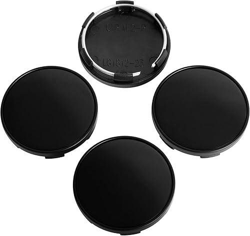 KitsPro Tapones centrales de rueda de 2.2 pulgadas de 2.205 in, paquete de 4 (negro mate, exterior de 2.2 pulgadas, interior de 2.087 in)