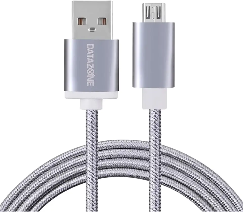 كيبل سامسونج مسطح Micro USB متوافق مع جالاكسي اس7 واس6 ونوت ونيكسس ونوكيا وPS4 بطول 1 متر، SMC001 (اخضر)، USB 2.0