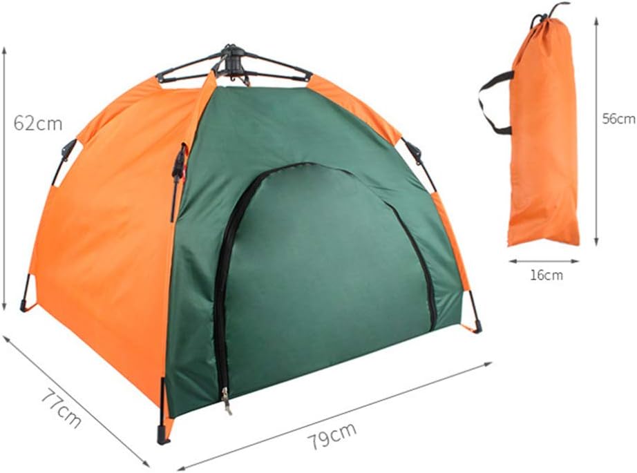 POPETPOP Portable Rain Pet Tent Foldable Outdoor Shelter for Small Dogs and Cats Lightweight Sunscreen Enclosure Easy Setup for Camping and Travel