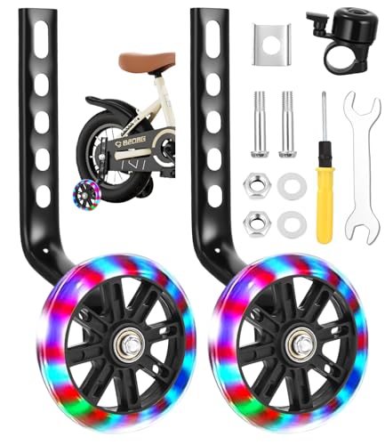 Ruedas de apoyo universales para bicicletas de niños,2 piezas de ruedas de apoyo para niños,Rueda de apoyo intermitente para niños de 12 14 16 18 20 pulgadas