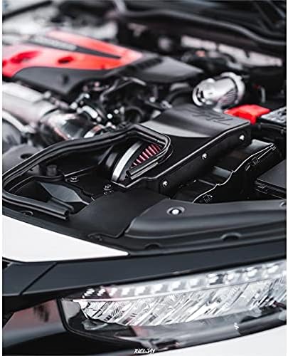 PRL High Volume Street Air Intake System – Fits 2017–2020 Honda Civic Type-R – Street MAF Honda Civic Accessories with 6" Cone Filter, Rotomolded Air Box & 2-Piece Housing – No Tune Required