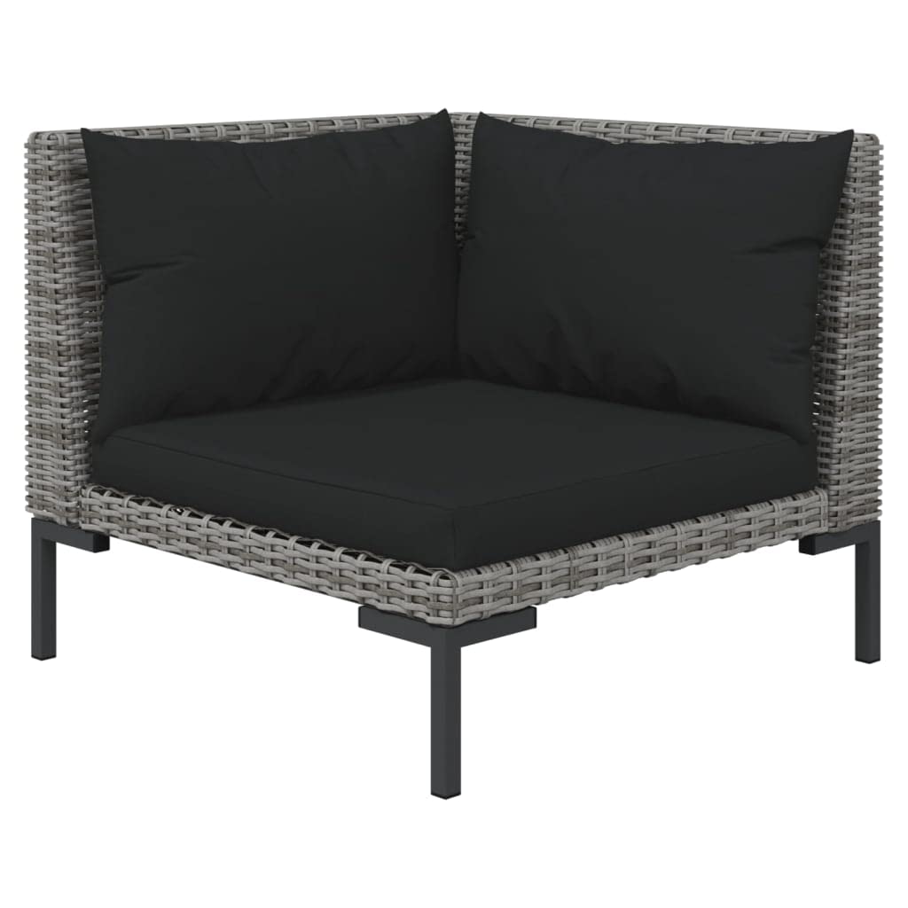 SKM 8 Piece Patio Lounge Set with Cushions Poly Rattan Dark Gray (68.3  KG/150.26 LBS)-9845 : Amazon.ca: Patio, Lawn & Garden