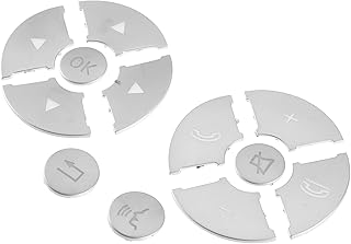 A ABSOPRO 車のハンドルボタンカバーステッカー インテリアトリムの装飾 Mercedes-Benzに対応 C Classに対応 07-10 E Classに対応 09-13 ABS シルバートーン 12個