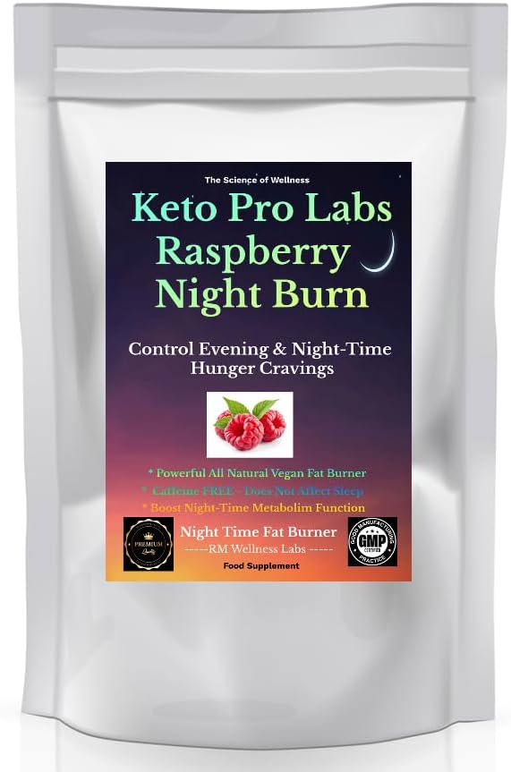 Keto Pro Labs Raspberry Night Burn - Appetite Suppressant - Control Evening and Night Time Hunger Cravings - 60 Tablets