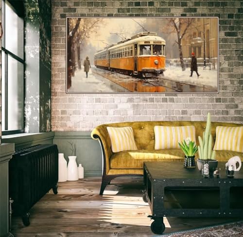 Peinture diamant adulte paysages urbains grand format 100x200cm