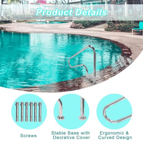 Barandal para piscina de acero inoxidable DOEL 48" miniatura 5