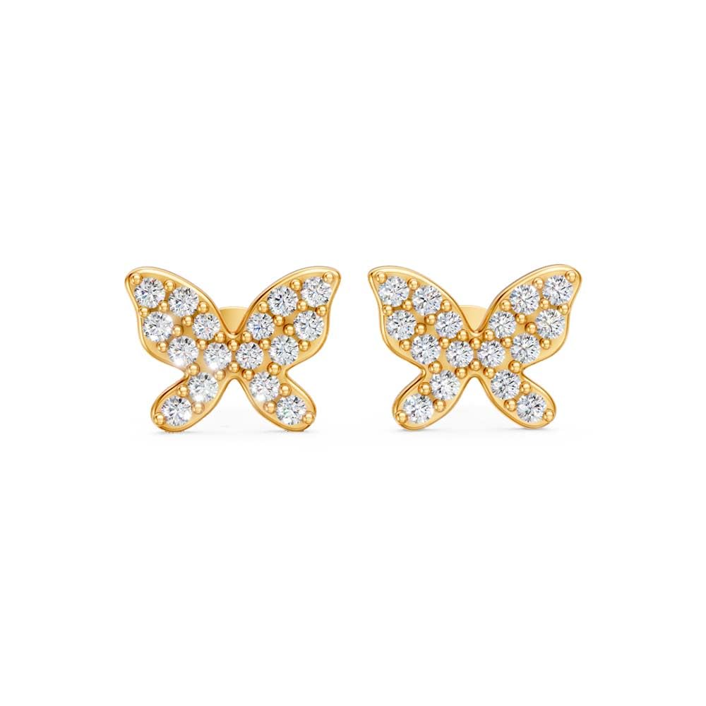 925 Silver Gold Plated Butterfly Earrings with AAA+ Zircon Diamonds – Stylish Studs for Women-image-38