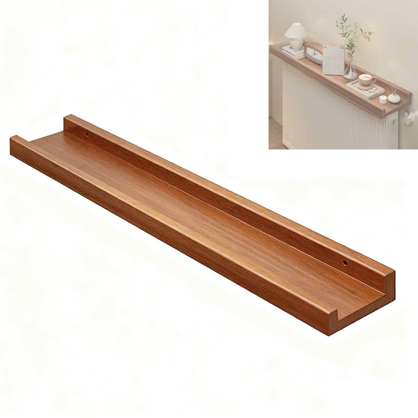 Estante de madera para radiador estrecho de 15 cm con balda flotante de alta carga 25kg