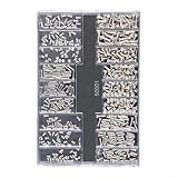 Kit de réparation complet de 500 pièces : ce lot contient 500 écrous à vis de 18 tailles pour l'assemblage d'ordinateur portable et d'ordinateur et la réparation électronique, offrant des diamètres tels que 2 mm, 1,4 mm et 2 mm afin que vous ayez de nombreuses options pour les téléphones, ordinateurs portables, montres et lunettes fixes.